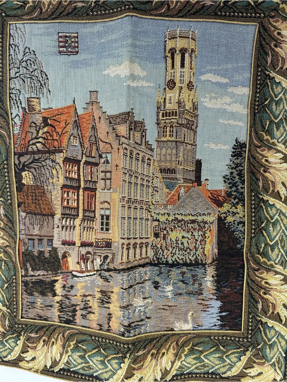 Belgium Point DeBruges Canals Wall Tapestry Brugge City